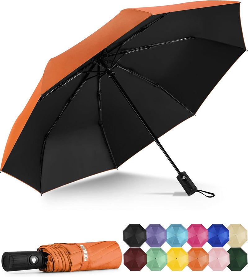 Yoobure Windproof Travel Umbrella - Automatic Umbrellas for Rain, Compact Folding Umbrella with UV Protection, Lightweight Portable Design for Backpack/Walking/Car, Sun & Storm Ready - Image 1